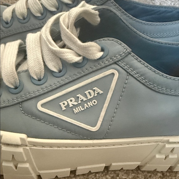 Prada light blue platform sneakers size 8 - Picture 2 of 12
